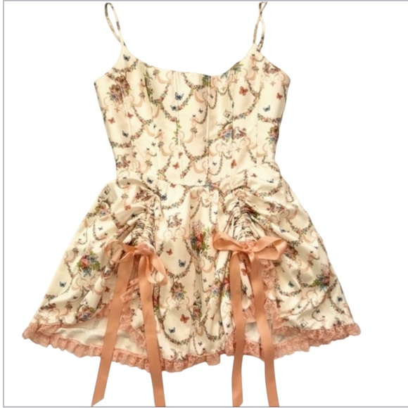 Sugar Thrillz Dresses & Skirts - Sugar Thrillz Renaissance Butterfly Dolls Kill Lace Corset Floral Mini Dress